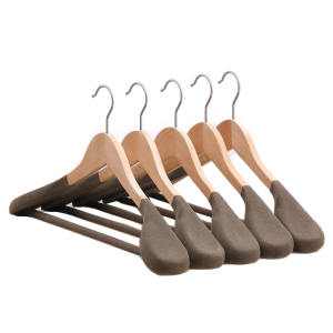 Wooden Suit Hanger with Locking Bar