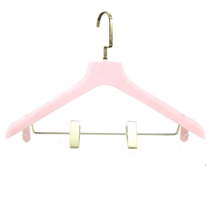 Pink Velvet Suit Hanger with clips