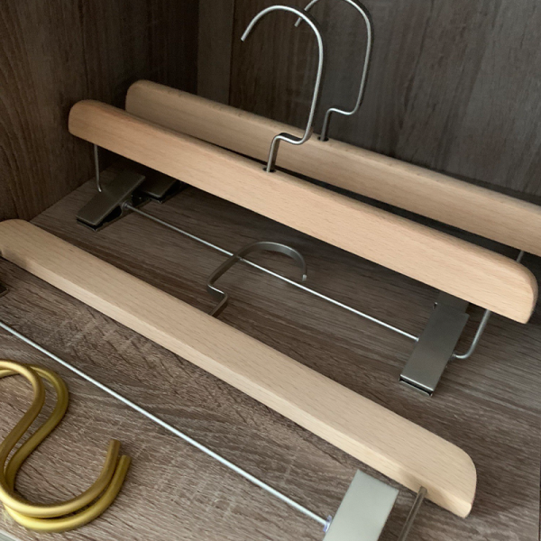 Wooden Pant Hangers With Clips