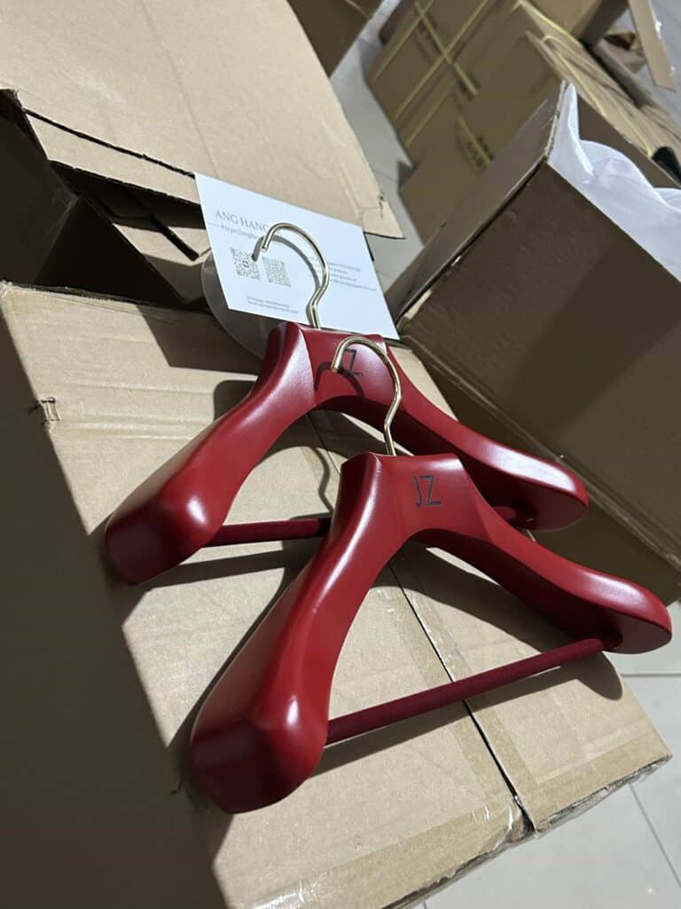 Red Suit wooden Hangers