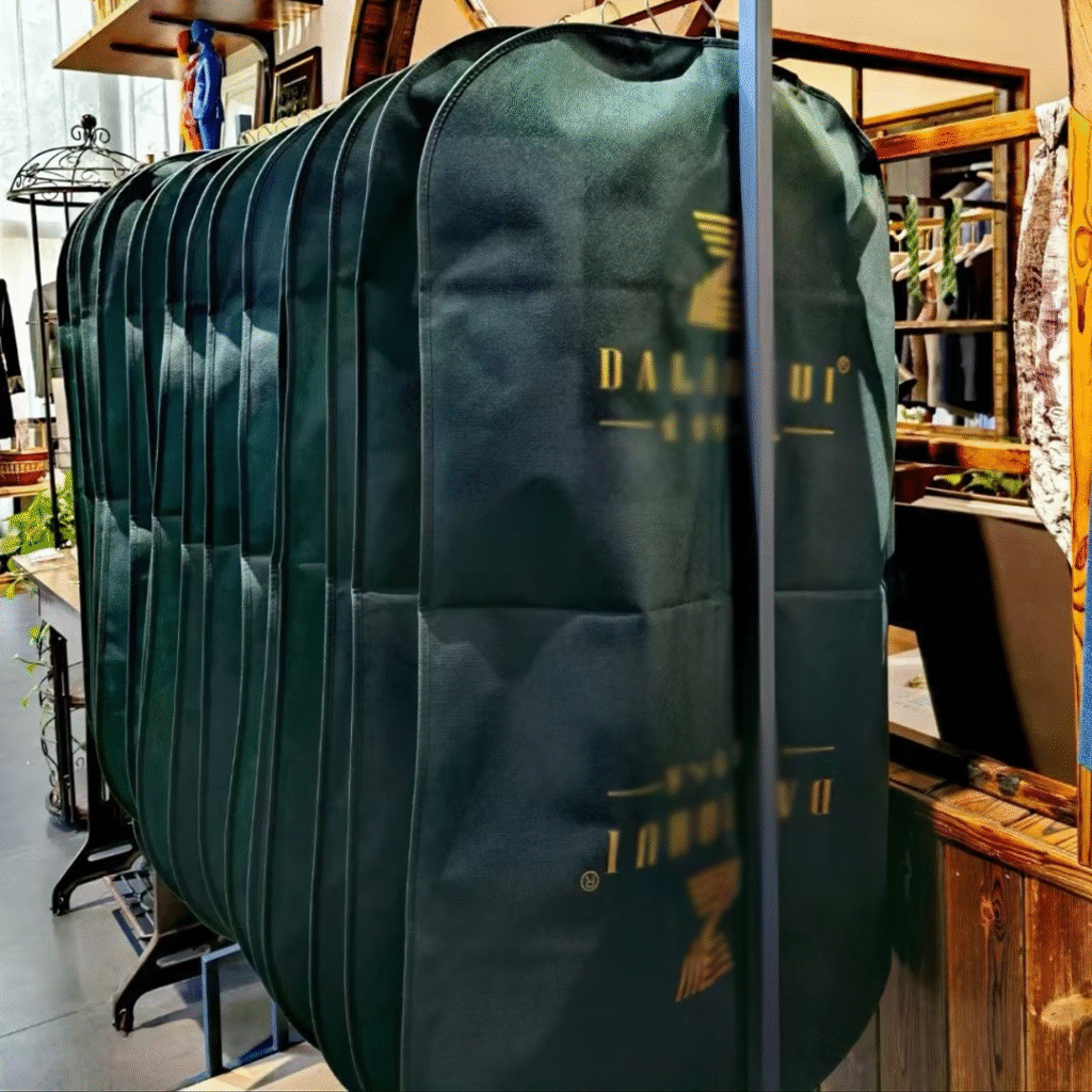 green garment bag