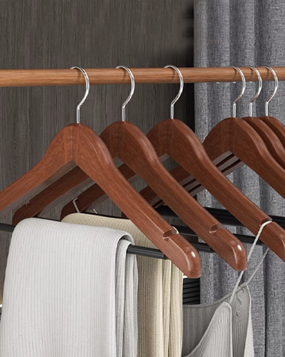 Hotel wooden hangers