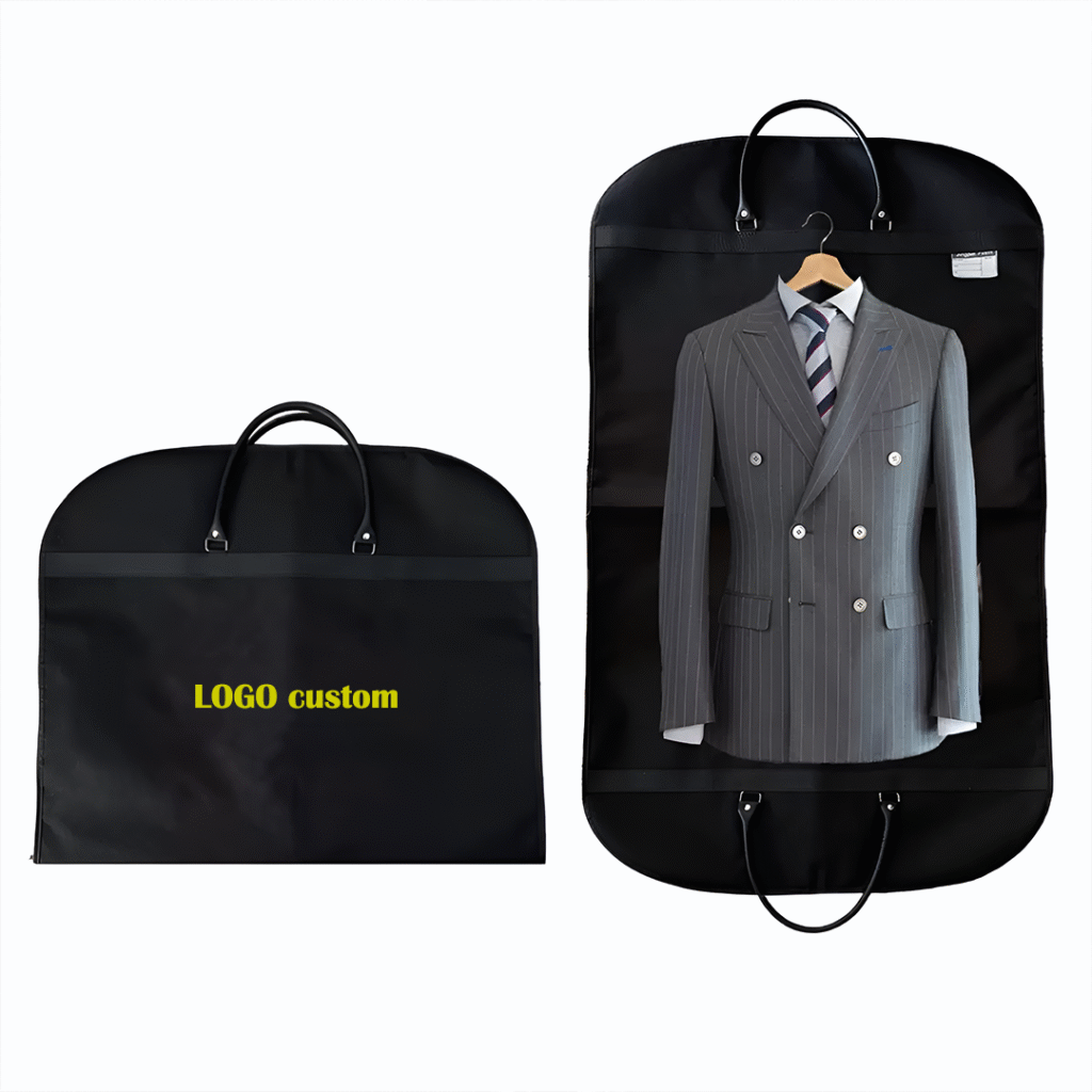 black suit bag