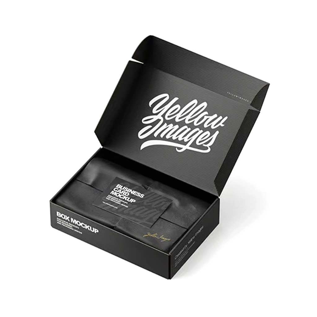 black Cardboard Mailer Boxes