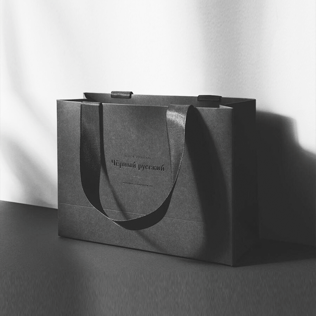 Black paper bag