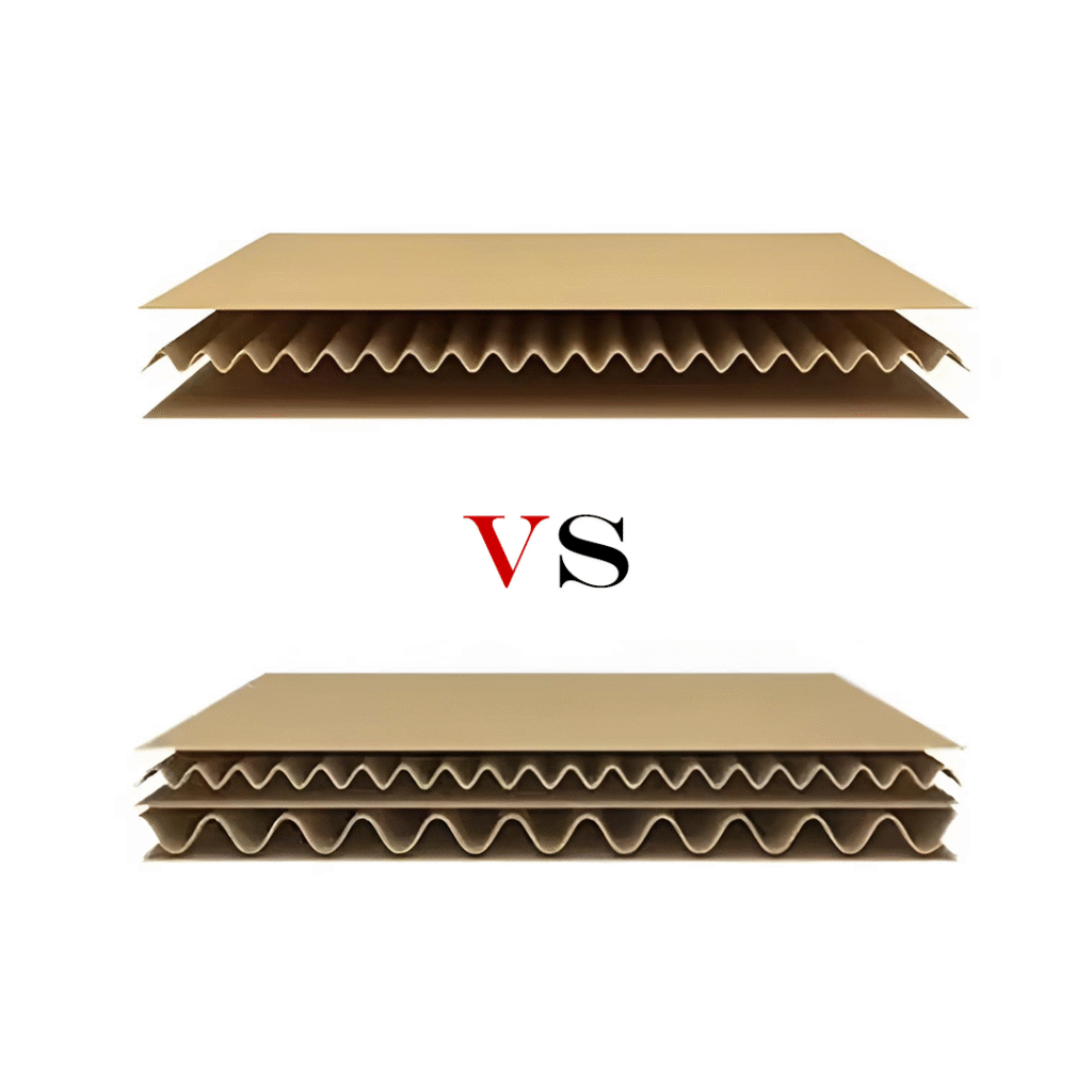 Three layer and five layer corrugated paper