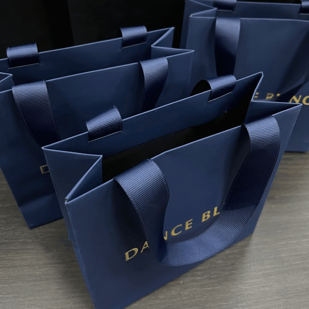 Blue clothing bag
