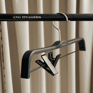 black plastic pant hangers